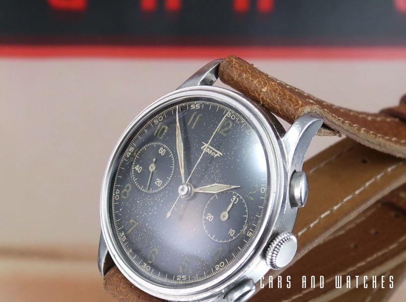 Tissot 15TL Chrono with rare Radium Military style dial