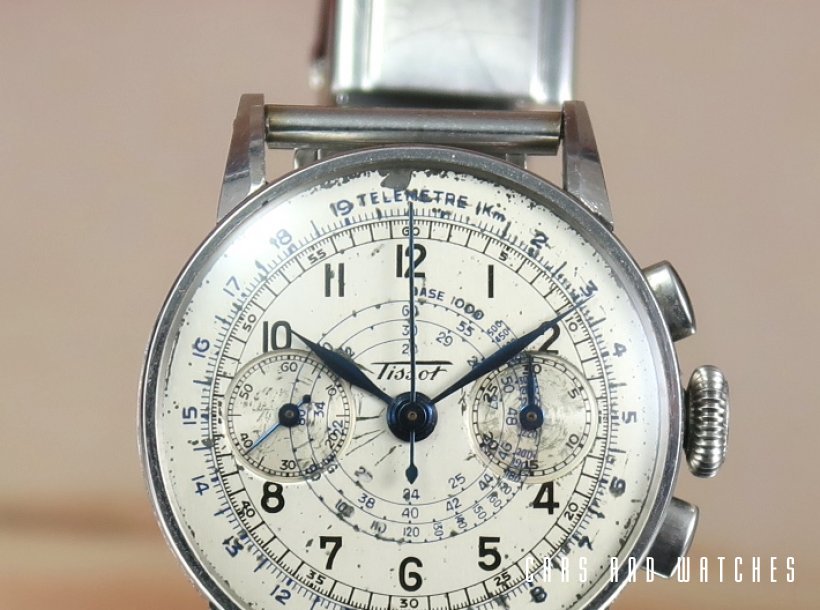 Very rare Tissot 28,9 Chronograph with special case