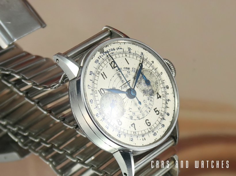 Very rare Tissot 28,9 Chronograph with special case