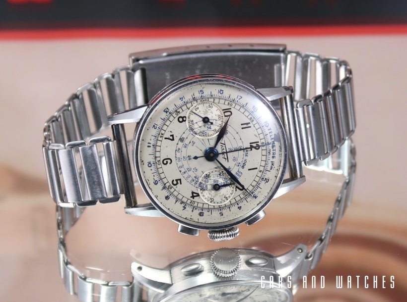 Very rare Tissot 28,9 Chronograph with special case