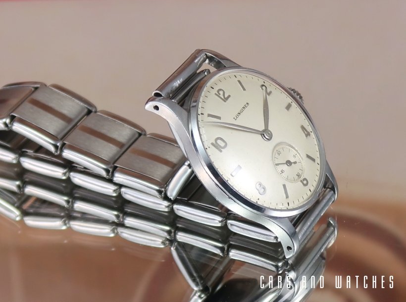 Longines Calatrava with rare applied steel dial from 1951