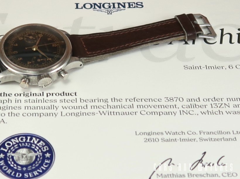 Rare Longines 13ZN Waterproof with black dial Watches Cars and