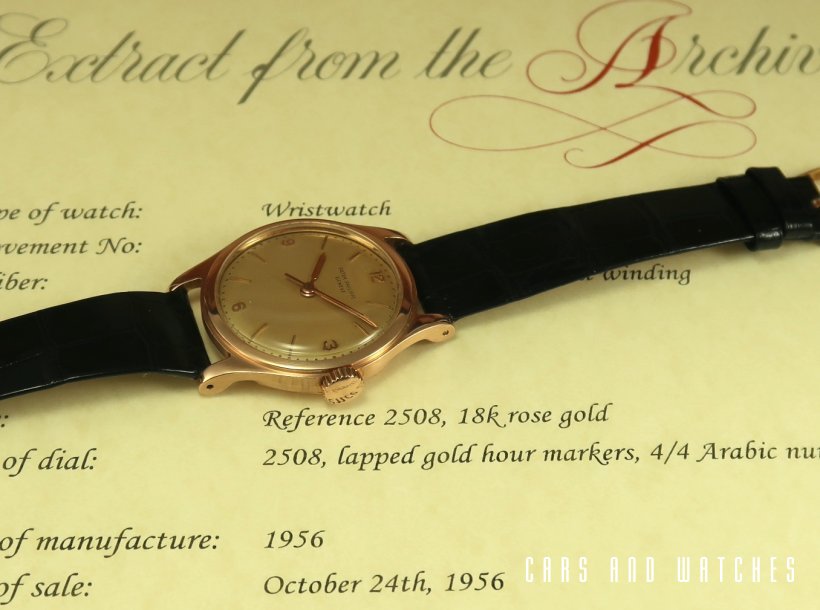 Pink gold Patek Philippe 2508 with unique dial from 1956