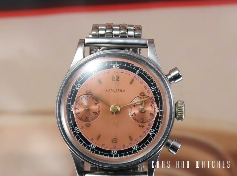 Rare Lemania 15TL Waterproof Chronograph Copper Dial 