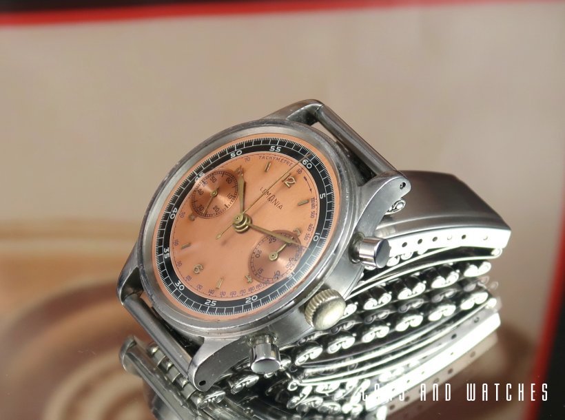 Rare Lemania 15TL Waterproof Chronograph Copper Dial 