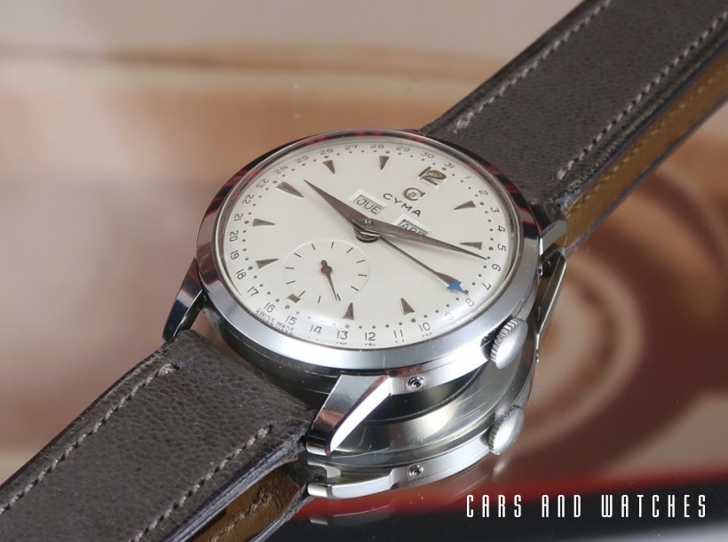 Classy NOS / NEW Cyma Triple Date from the 50's