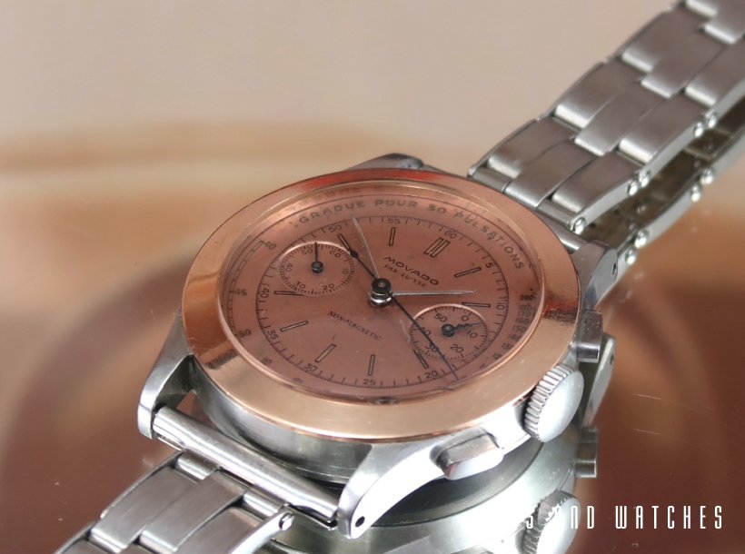 Super rare Movado m90 chronograph salmon from the end 30's