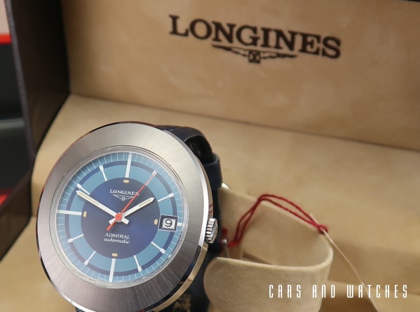 NOS Longines Admiral Flying Saucer with special dial