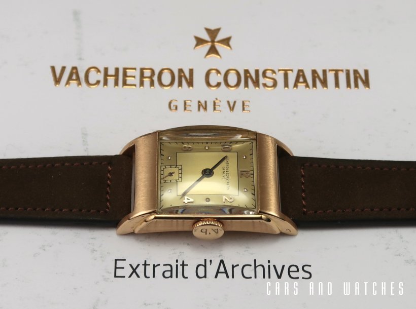 Vacheron Constantin 18K Pink Art Deco Tank from 1943